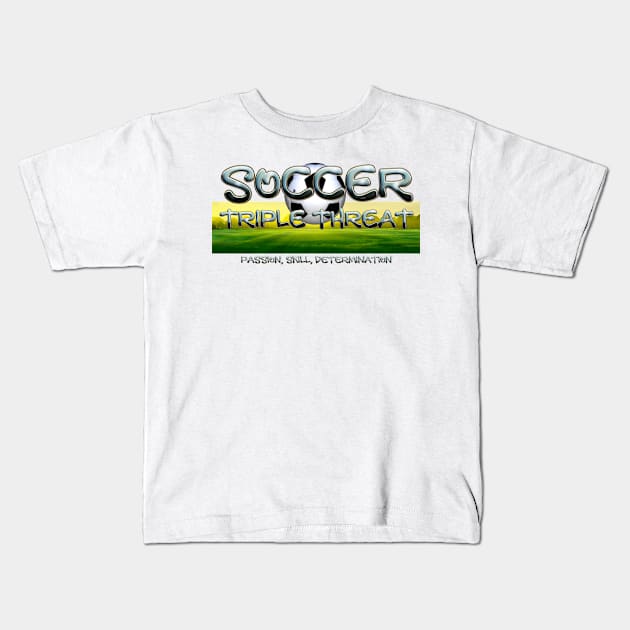 Soccer Triple Kids T-Shirt by teepossible